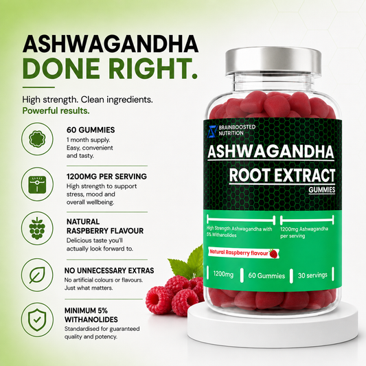 Ashwagandha Root Extract Gummies - 60 gummies with 5% withanolides