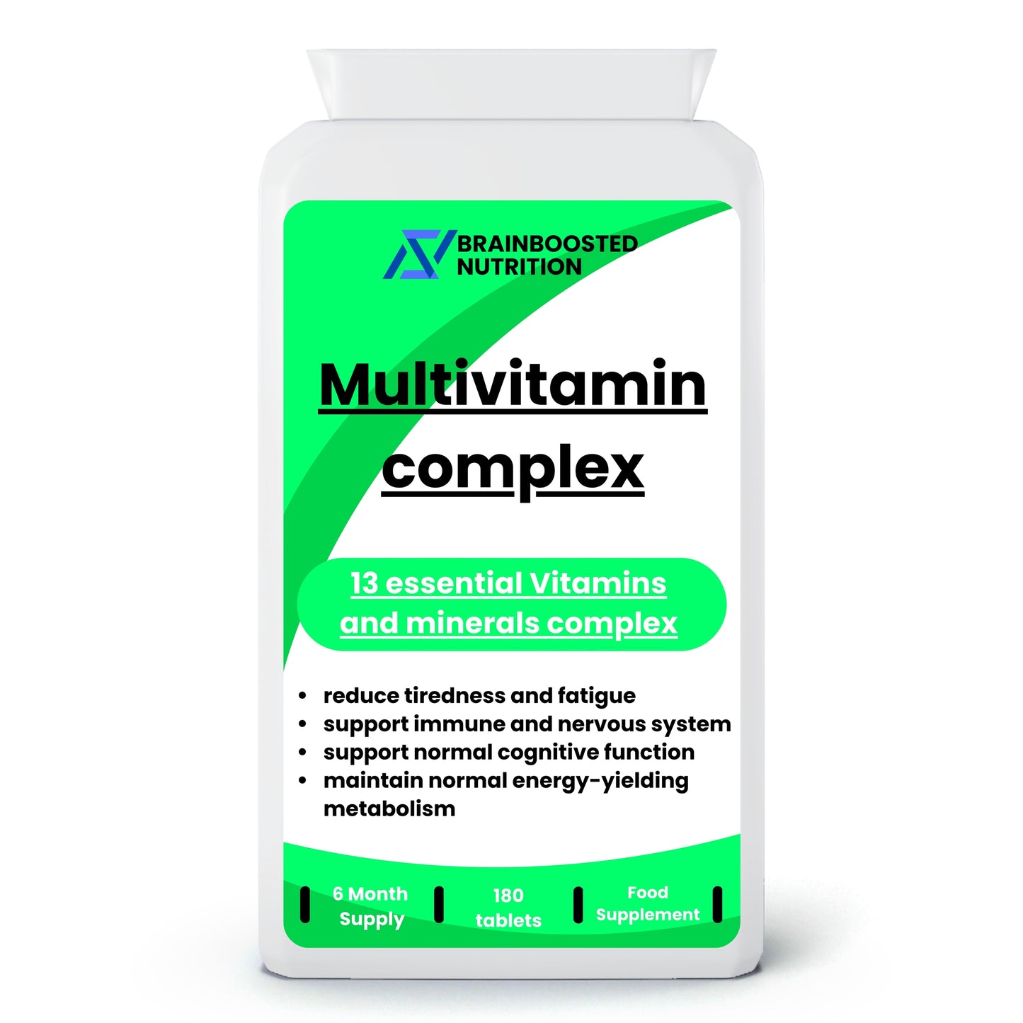 Multivitamin complex – Daily Energy, Focus & Immune Support – 180 Tablets (6 Month Supply)