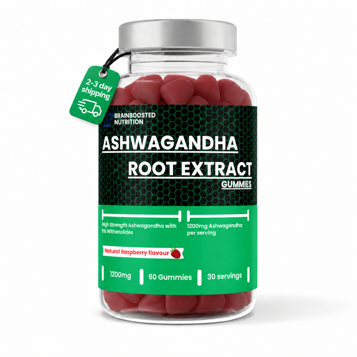Ashwagandha Root Extract Gummies - 60 gummies with 5% withanolides