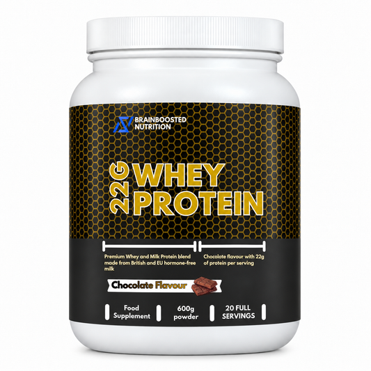 Whey Protein Powder, Chocolate Flavour, 22g Protein, 20 full servings, 600g tub
