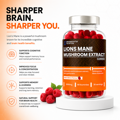 Lion's Mane Mushroom Gummies 2000mg - 60 Gummies