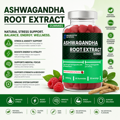 Ashwagandha Root Extract Gummies - 60 gummies with 5% withanolides
