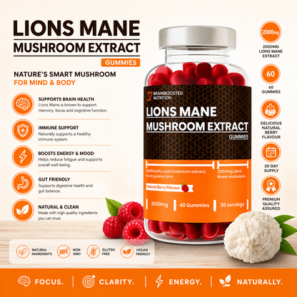 Lion's Mane Mushroom Gummies 2000mg - 60 Gummies