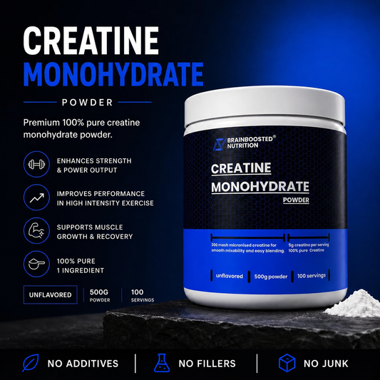 Micronized Creatine Monohydrate Powder 200 Mesh 5g servings - 500g Tub (100 Servings)