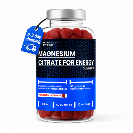 Magnesium Gummies 180mg Elemental Berry Flavour - 60 Gummies
