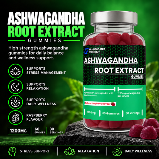 Ashwagandha Root Extract Gummies - 60 gummies with 5% withanolides
