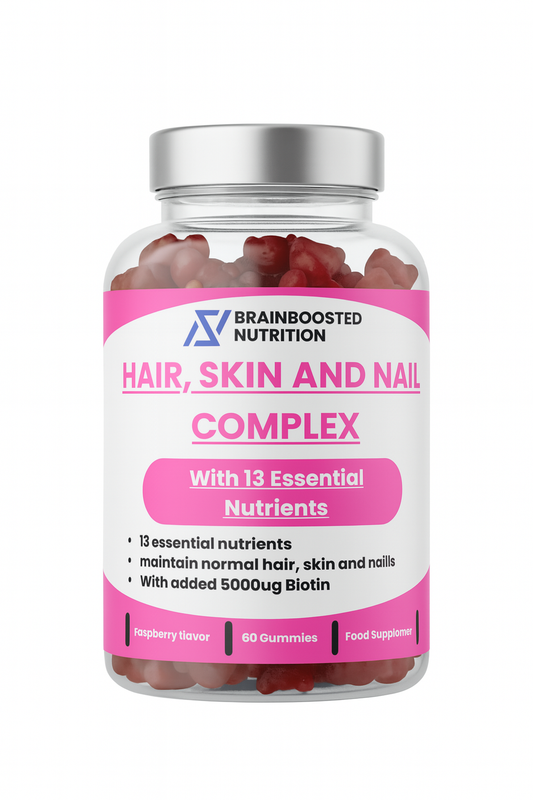 Beauty Complex – Hair, Skin & Nail Support – 60 Raspberry Gummies