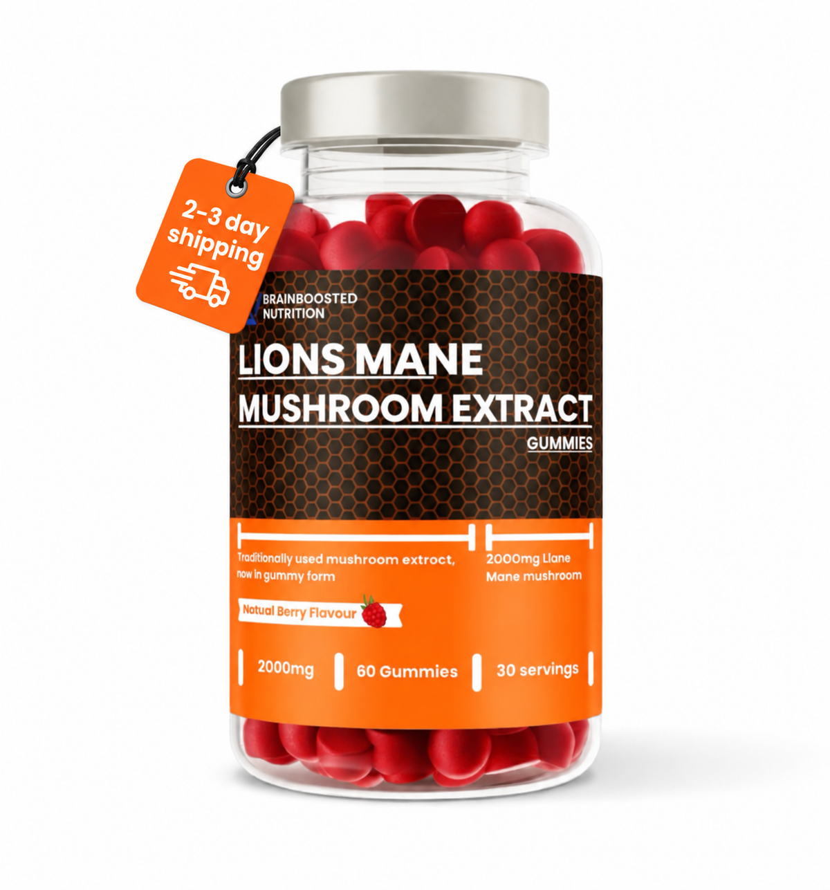 Lion's Mane Mushroom Gummies 2000mg - 60 Gummies
