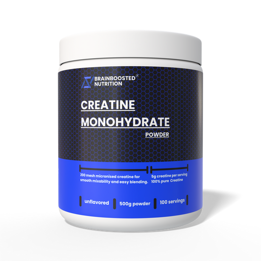 Micronized Creatine Monohydrate Powder 200 Mesh 5g servings - 500g Tub (100 Servings)